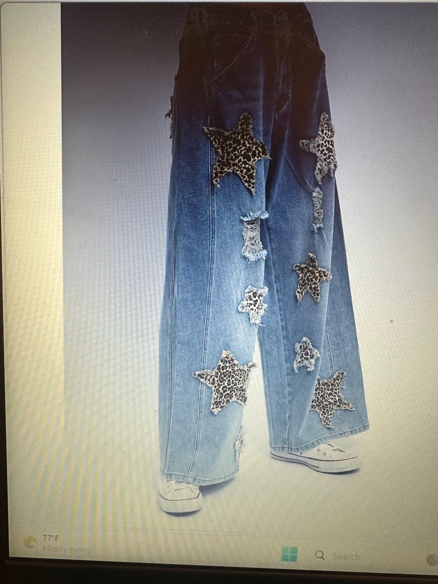 Blue Velvet- leopard Starr jeans