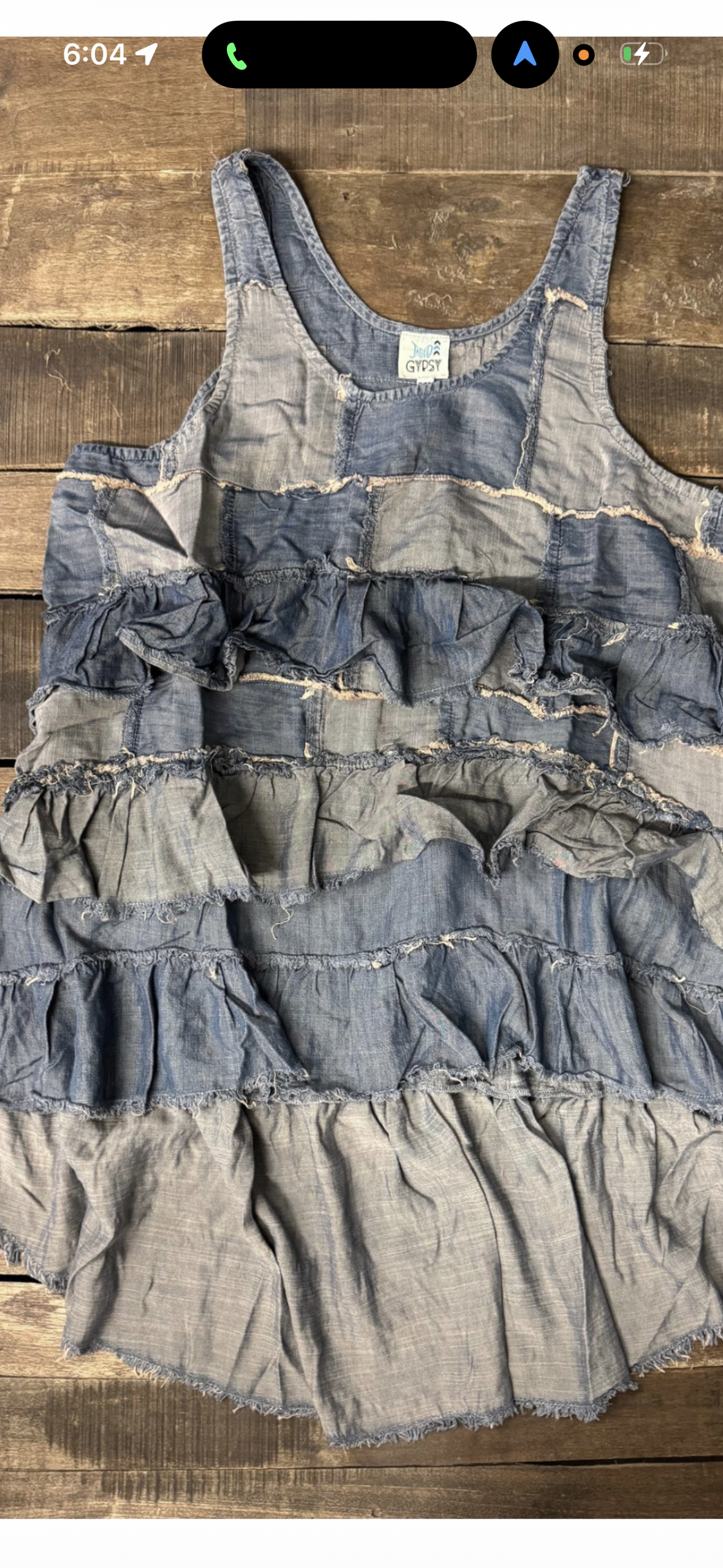 JG- Patchwork Skies Ruffle Tank