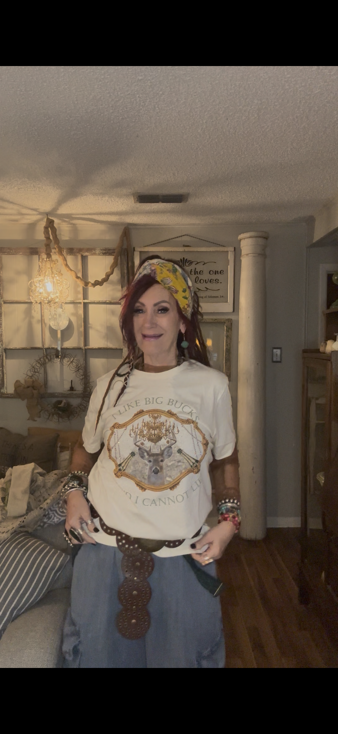 QG - I Like Big Bucks T with Crystals