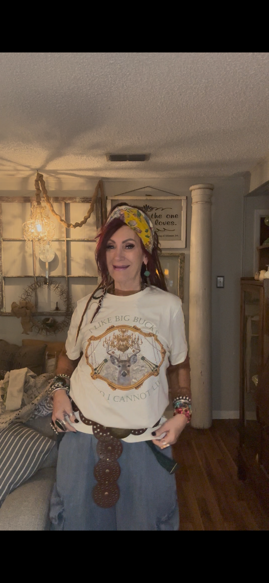 QG - I Like Big Bucks T with Crystals