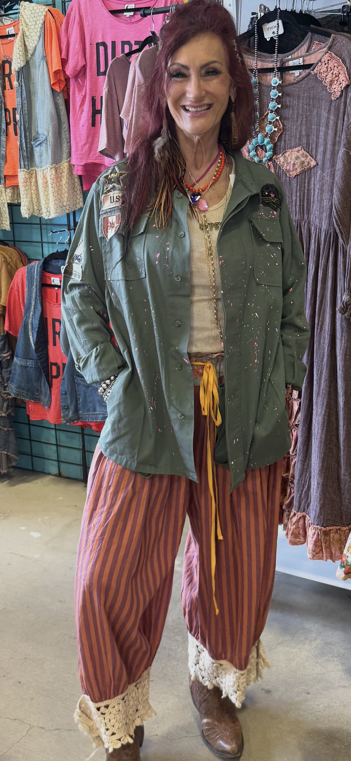 Jaded Gypsy- Field Notes Shirt- Olive