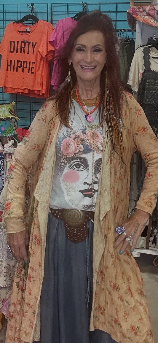 House of Jaded- Loose Ends Cardigan- Peaceful Garden