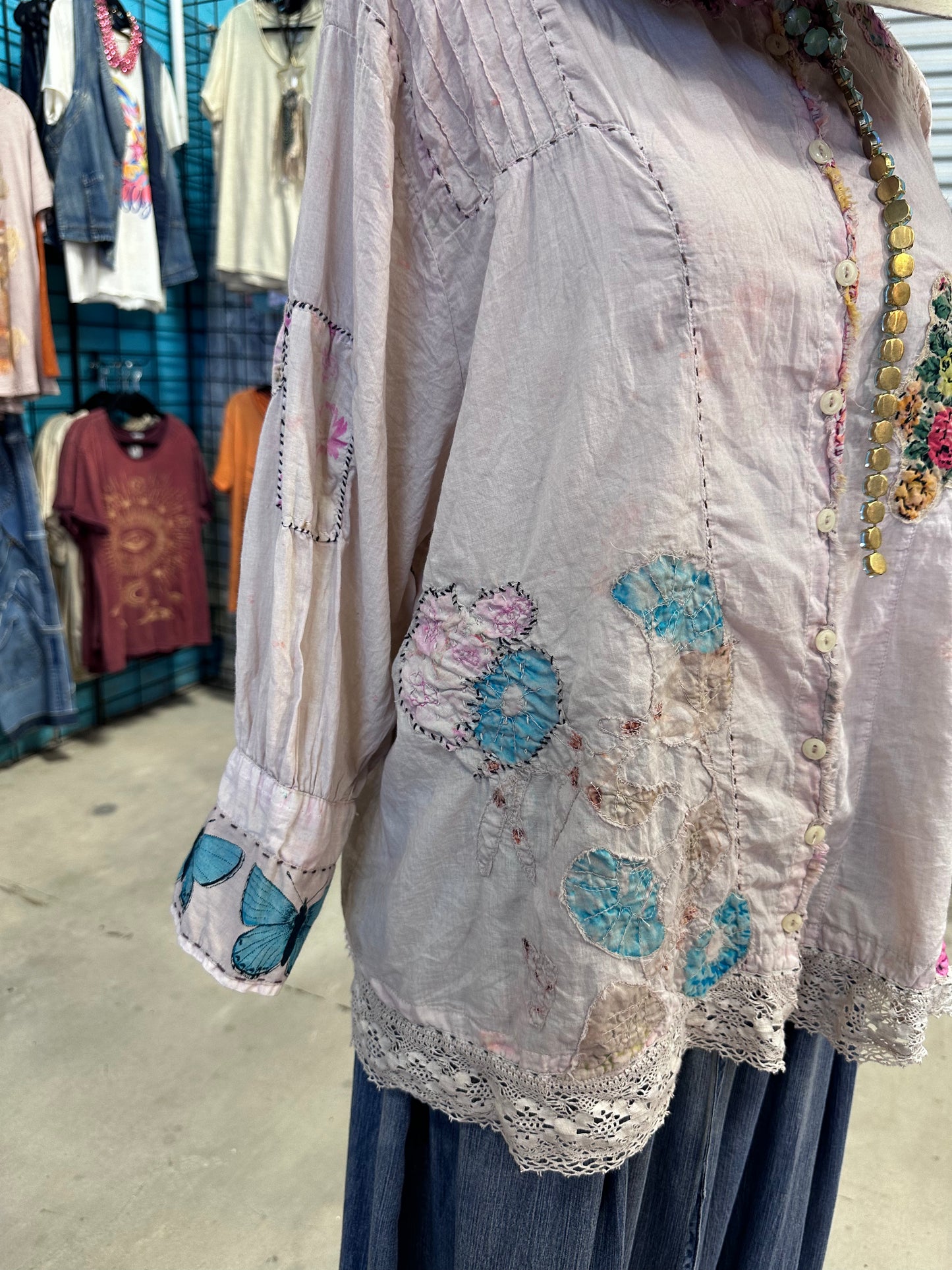 House of Jaded- Gilded Bloom Top - Flutter