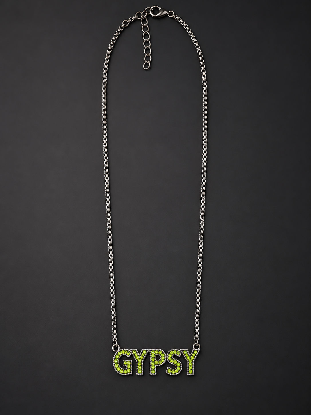 RH116- Gypsy Rhinestone Necklace Green