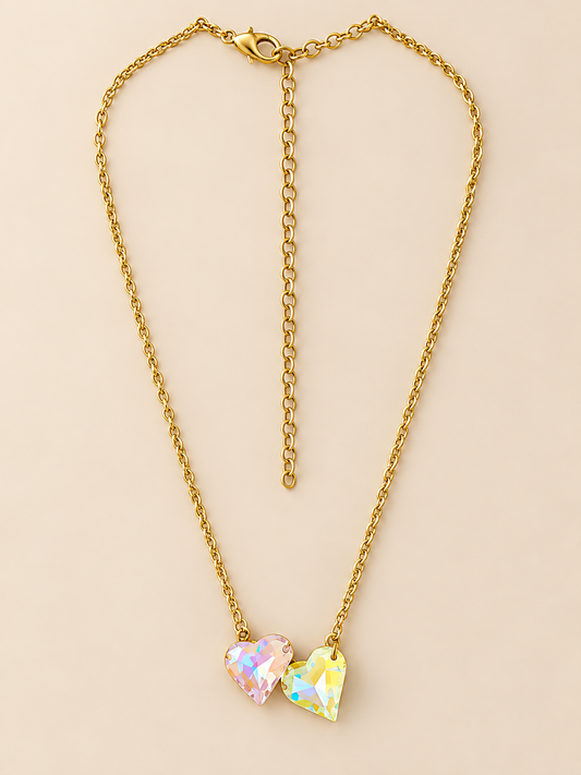 RH119- Double Heart Necklace