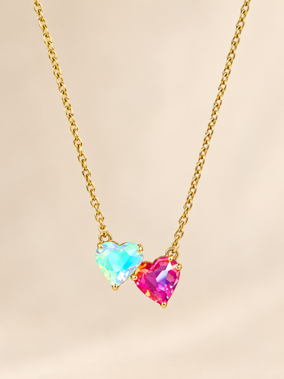 RH124-Double Heart Necklace