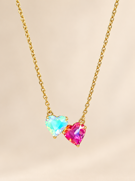 RH124-Double Heart Necklace
