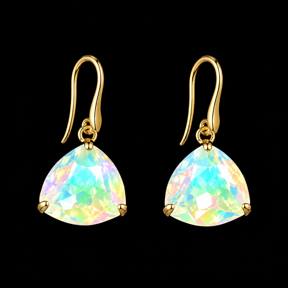 RH128 — Aurora Iridescent Crystal Drop Earrings