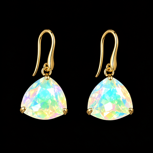 RH128 — Aurora Iridescent Crystal Drop Earrings