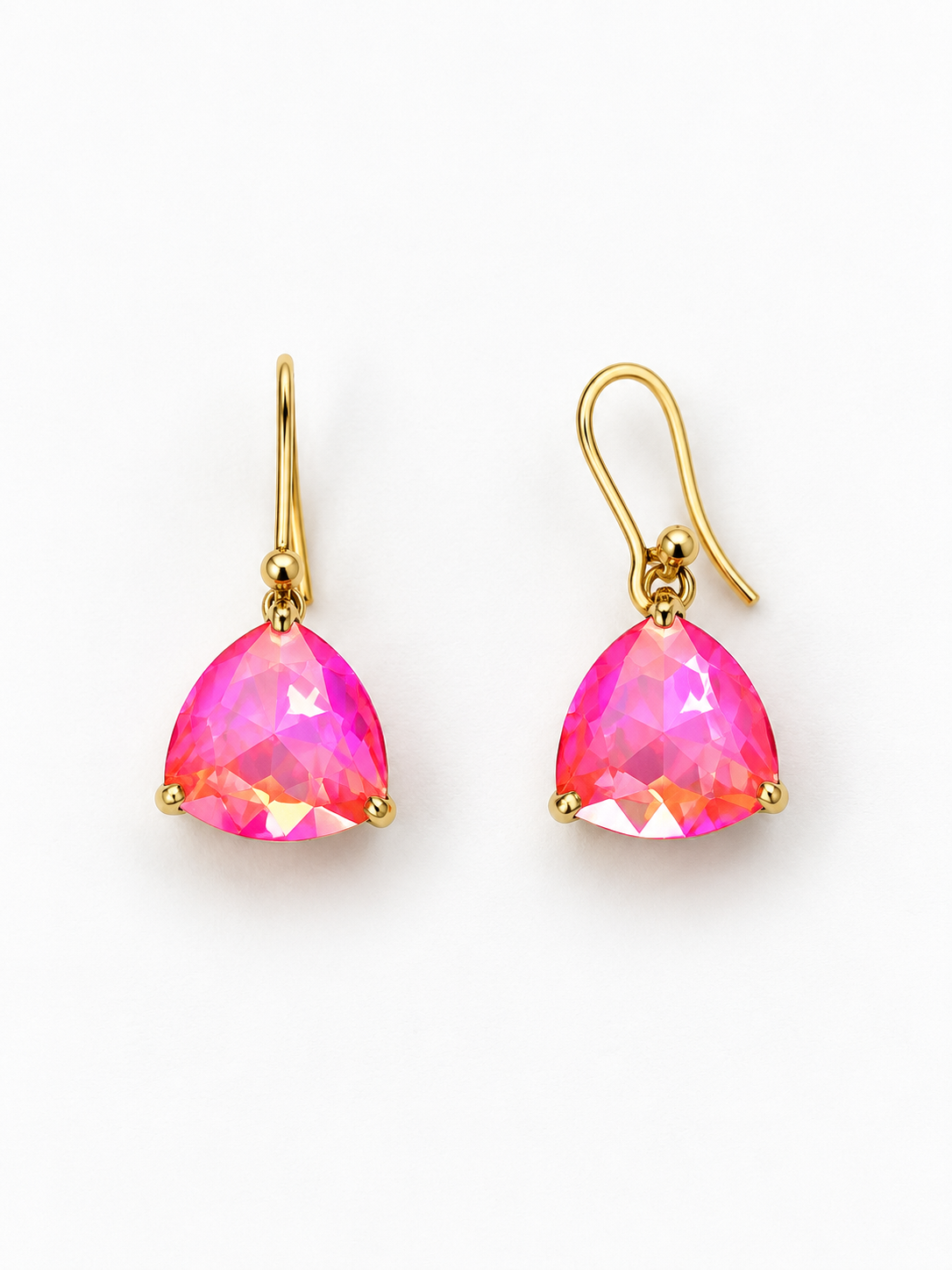 RH 132 – Pink Faceted Drop Earrings