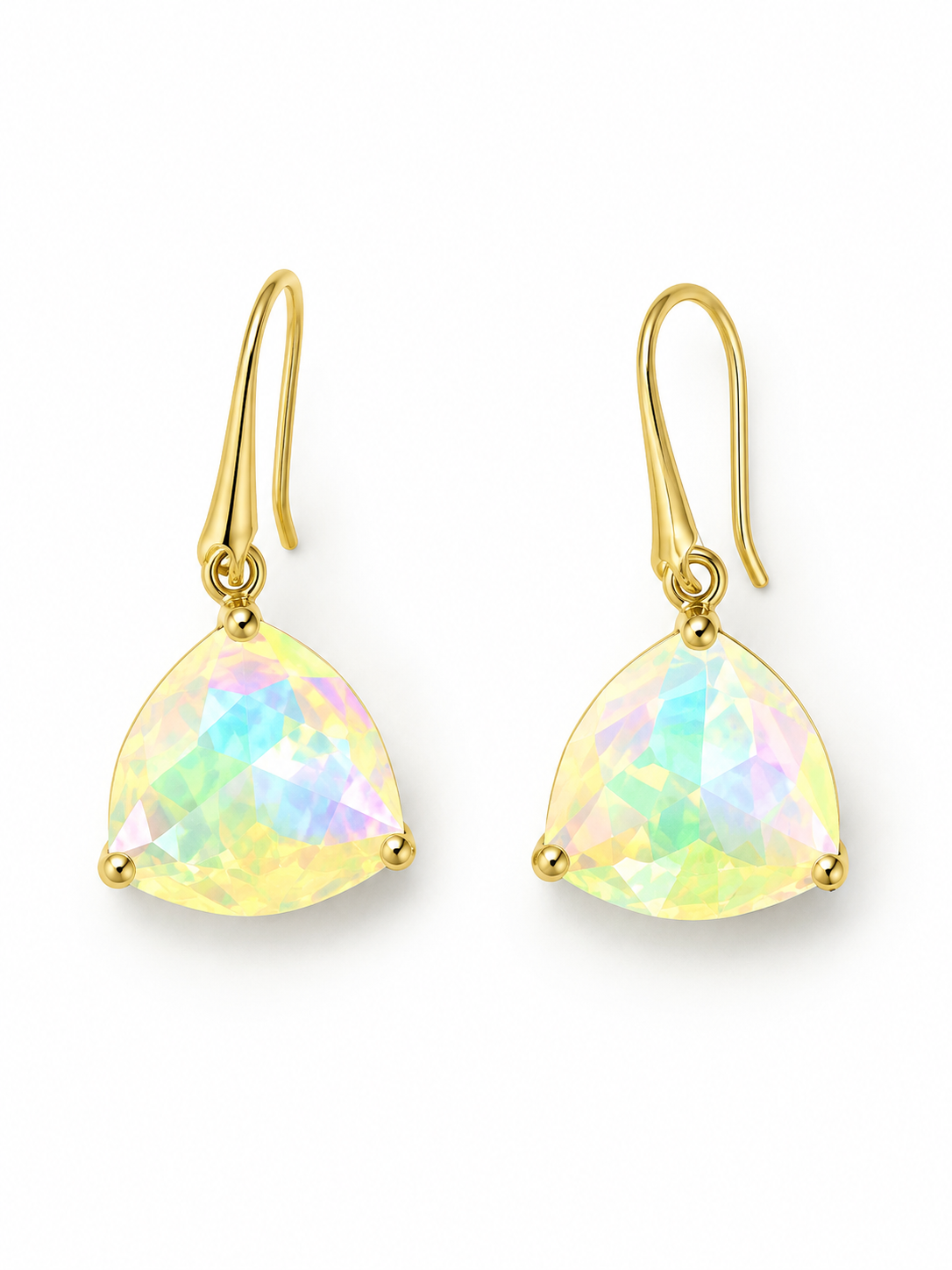 RH133 - Iridescent Faceted Drop Earrings
