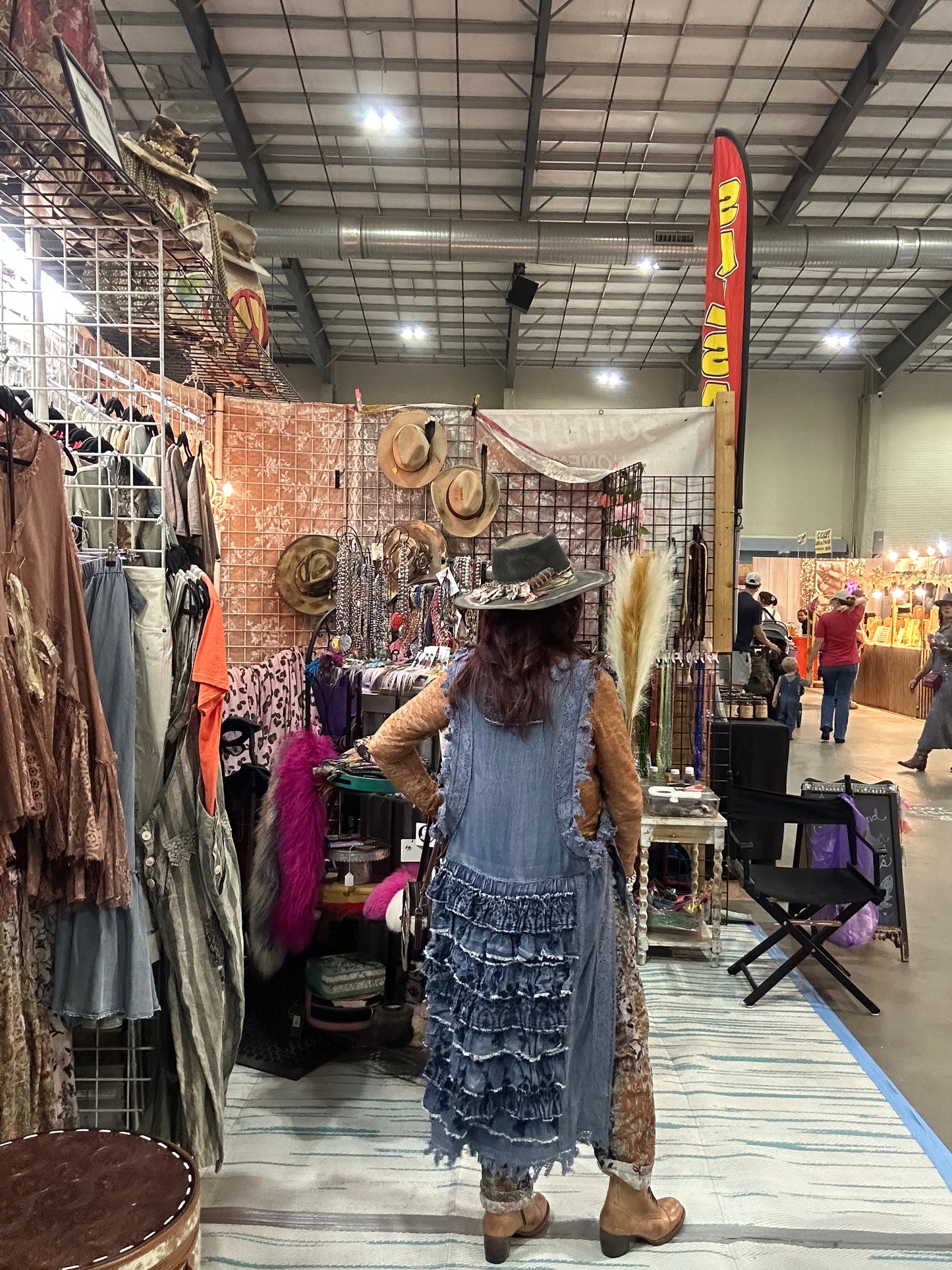 Jaded Gypsy Ruffle Up High-Low-Chambray