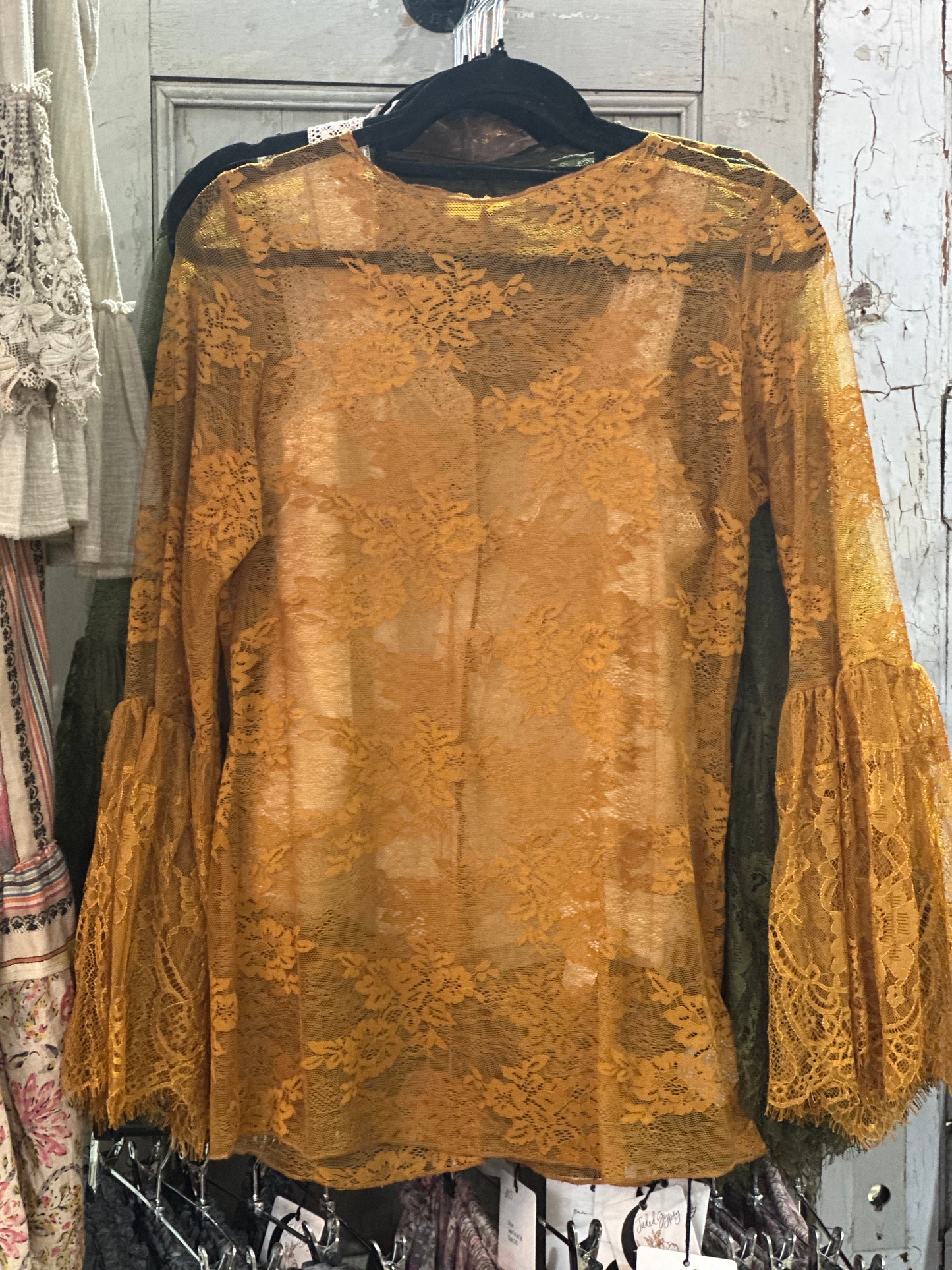 JG Garden Tea Lace-Mustard