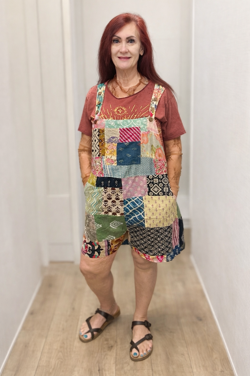 JG- Patchwork Sunrise Overalls