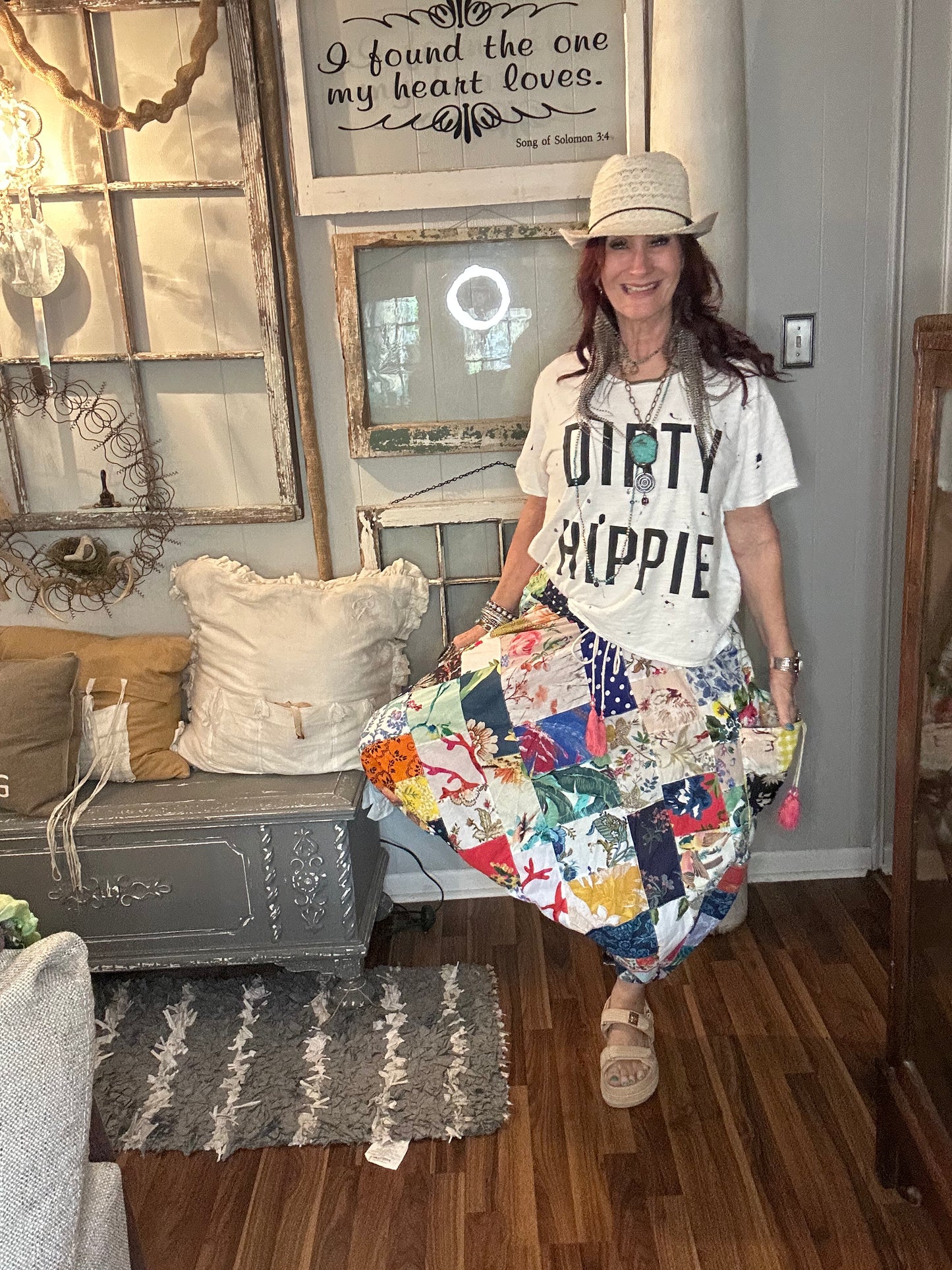 JG patchwork wanderer pants  freestyle