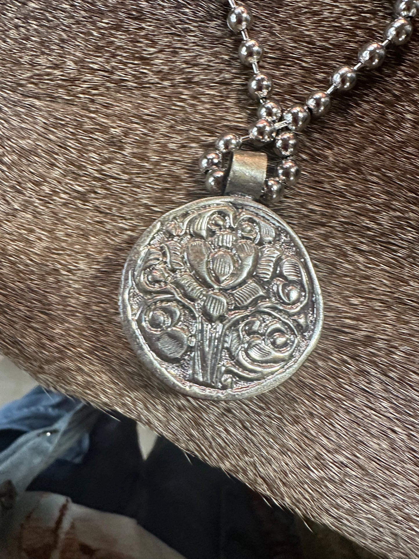 Carved Rose Pendant